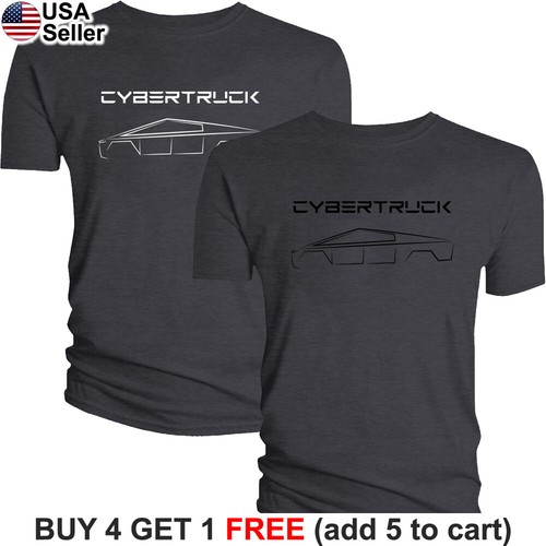 Tesla Cybertruck T-Shirt Motors Logo Elon Musk Beast Mode Car Racing Model BTS06 - Picture 6 of 17