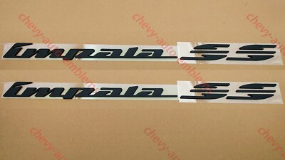 #ad 2pcs Gloss Black Fits 1994 1996 Impala Ss Emblem Rear Quarter Panel Letter Badge $89.99
