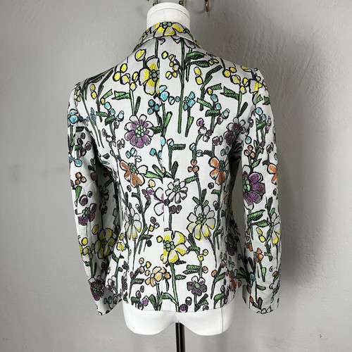 Moschino Cheap and Chic Floral Brocade 3 Button Blazer Jacket US Size 8 - Picture 6 of 16