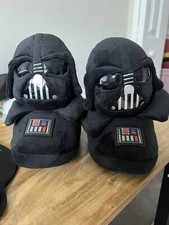 Disney Star Wars Slippers Darth Vader Child Size Large 9-10 NEW w/Tags