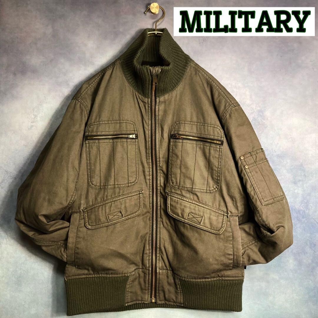 AVIREX Men's VINTAGE JACKET ARMY Military Multifunctional Flight Jacket Size M