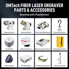 OMTech Fiber Laser Parts & Accessories for 20W 30W 50W 60W 80W Markers Engravers