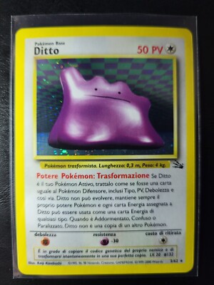 DITTO HOLO POKEMON CARD FOSSIL SET 3/62 LP | eBay