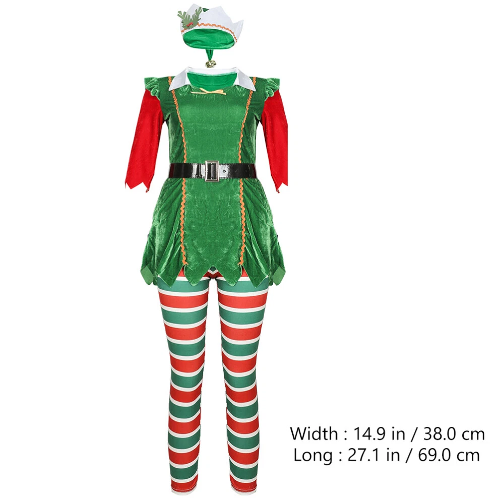 VETEMENTS 1 Set Costume Natalizio Donna Vestiti Abito Performance Ragazza Costume Elfo