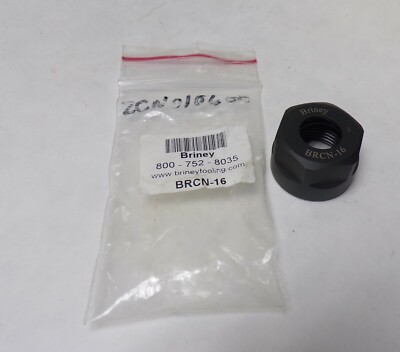 BRINEY HEX SHAPED COLLET NUT, BRCN-16, M22 X 1.5 THREAD, 1-1/16'' DIAMETER