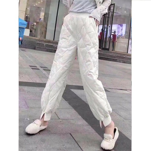 Womens Warm Thicken Pants Padded Loose 