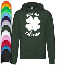 Kiss Me I'm Irish Hoodie Saint Patrick's Day  St Patrick Day Leprechaun 