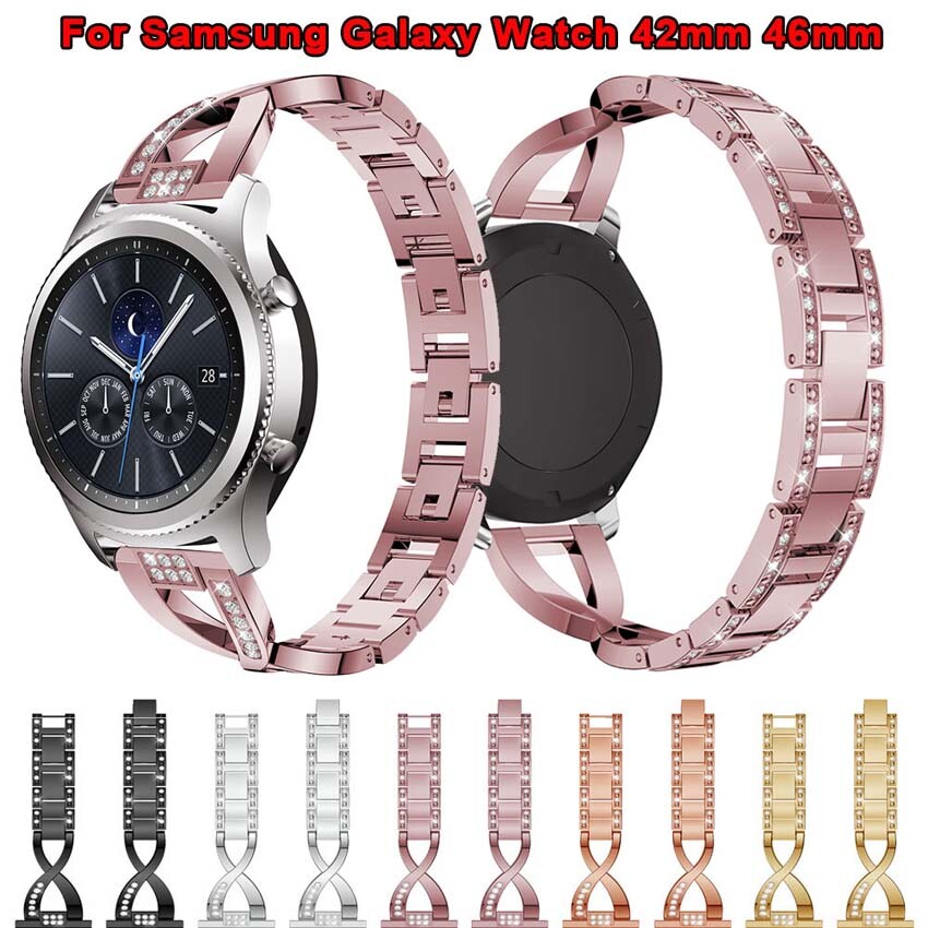 Correa de repuesto de moda para reloj Samsung Galaxy 5/Pro 4 3 diamantes