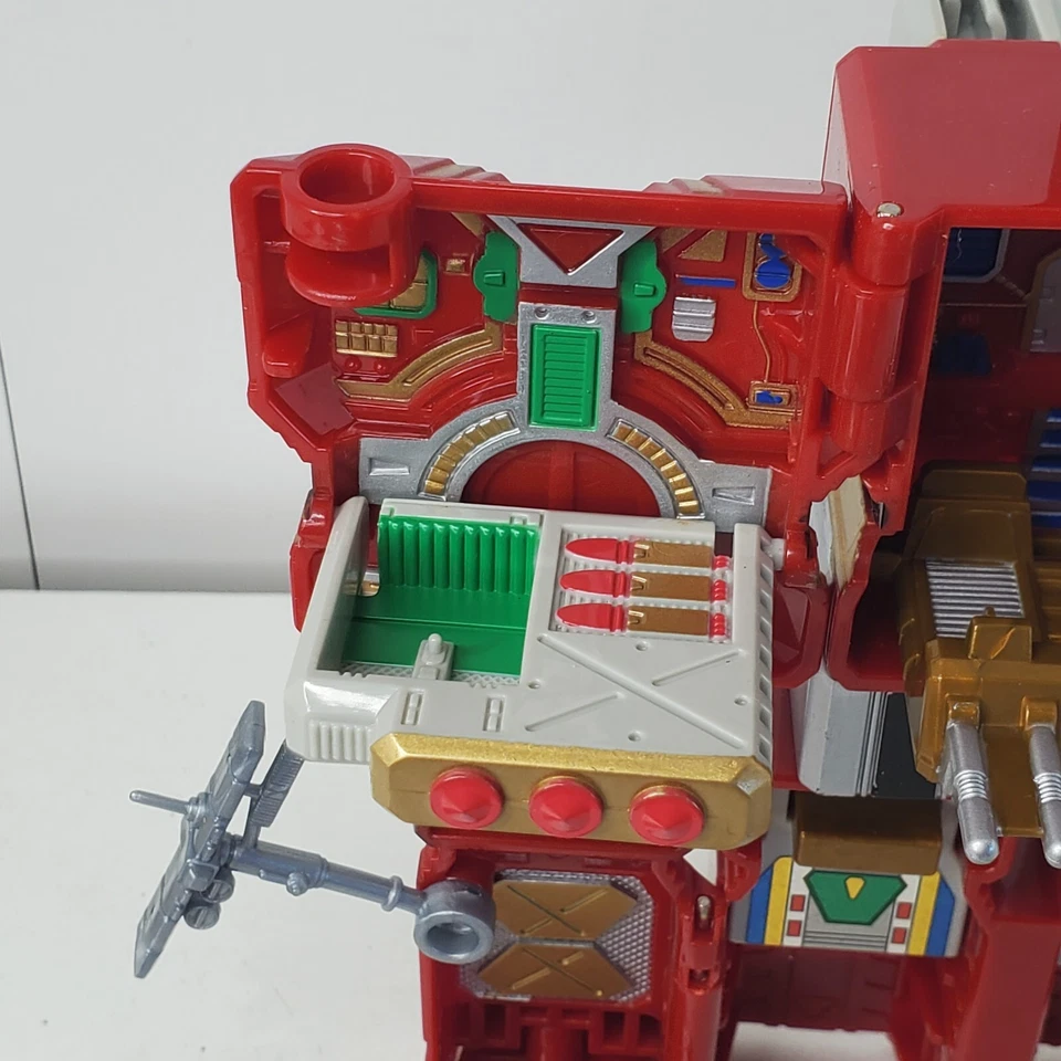 VTG 1996 Power Rangers ZEO Red Battlezord Micro Playset Complete Without Figures - Image 3 of 4