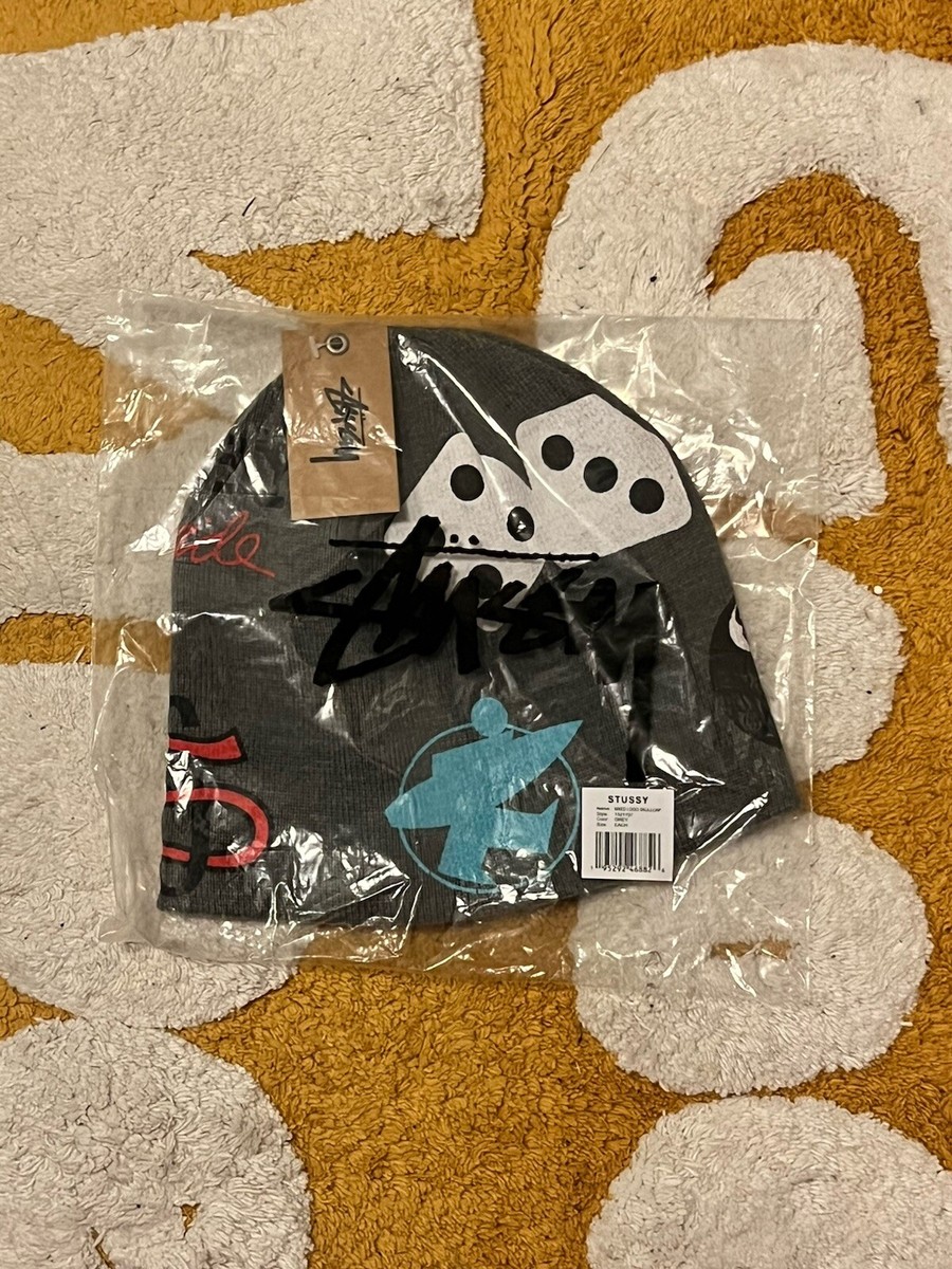 Brand NEW Stussy Mixed Logo Skullcap Grey Adult Unisex Free