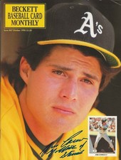 Jose Canseco & Jeffries Dual Signed Beckett Baseball Monthly #67 October 1990