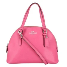 COACH 2WAY Shoulder Bag Pink AB Rank 18 Used 4a