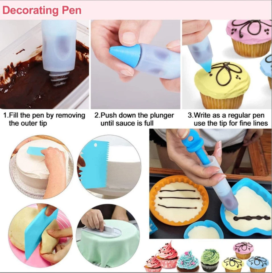 427 teilig Backzubehör Set Tortenplatte Deko Spritzbeutel Spritztüllen Torten - Bild 4 von 4