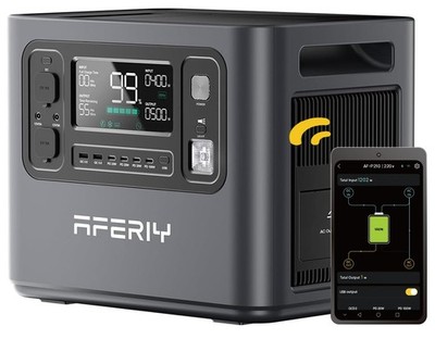 2048Wh Solargenerator 2400W AFERIY Powerstation LiFePO4 Stromspeicher Outdoor