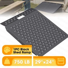 29" x 24" Shed Ramp for Riding Mower Anti-Slip Punch Plate Ramp for ATV 750 LB