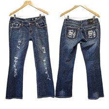 MISS ME Jeans THICK STITCH RHINESTONE BOOT CUT JEANS JE5152B14R