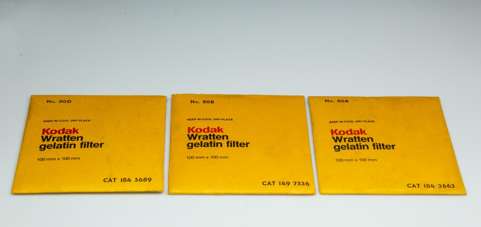 KODAK WRATTEN Gelatin Filter 100x100  80A + 80B + 80D