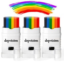 Rainbow Face Paint 3 Pack for LGBTQ+ Large Size Pride Face Paint LGBT Pride Flag