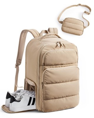 BAGSMART 35L Travel Backpack Women, 17.3 Inch Carry On Backpack Flight Approved,