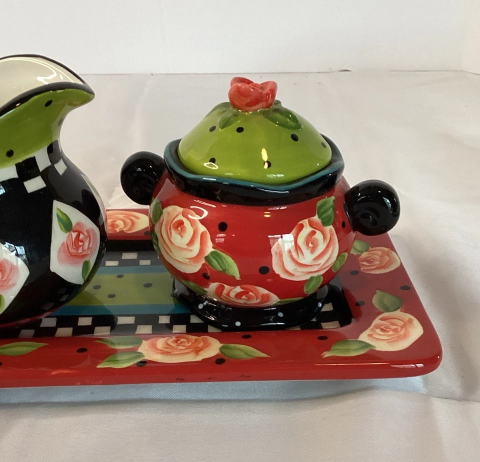 Jarra y azucarero Giftcraft Classics de Joyce Shelton para crema Foto 3 de 4