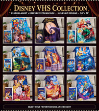 Disney Classic VHS Boxed Silk Touch Throw Blanket 50"x70" - (Choose Your Style)