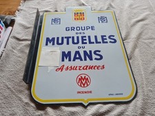 Plaque émaillée ancienne MUTUELLES DU MANS – Assurances – 43x60 cm