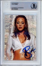 LEAH REMINI SIGNED HOT SEXY PICTURE PHOTOGRAPH BAS BGS AUTOGRAPH KING OF QUEENS