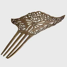 Hair Comb Art Deco Celluloid Butterfly Shape Large Mantilla