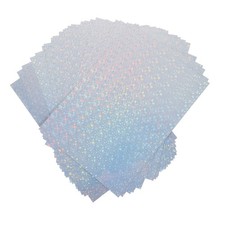  24 Sheets Feuilles De Vinyle Adhésif Papier Holographique Autocollant