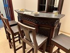 Imported customs handcrafted mahogany full bar set with 5 chairs. — photo 4