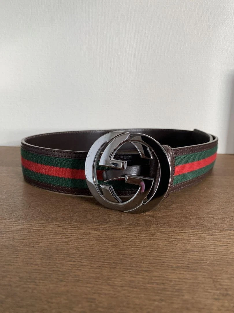 Ceinture GUCCI ligne sherry emboîtable double Gg