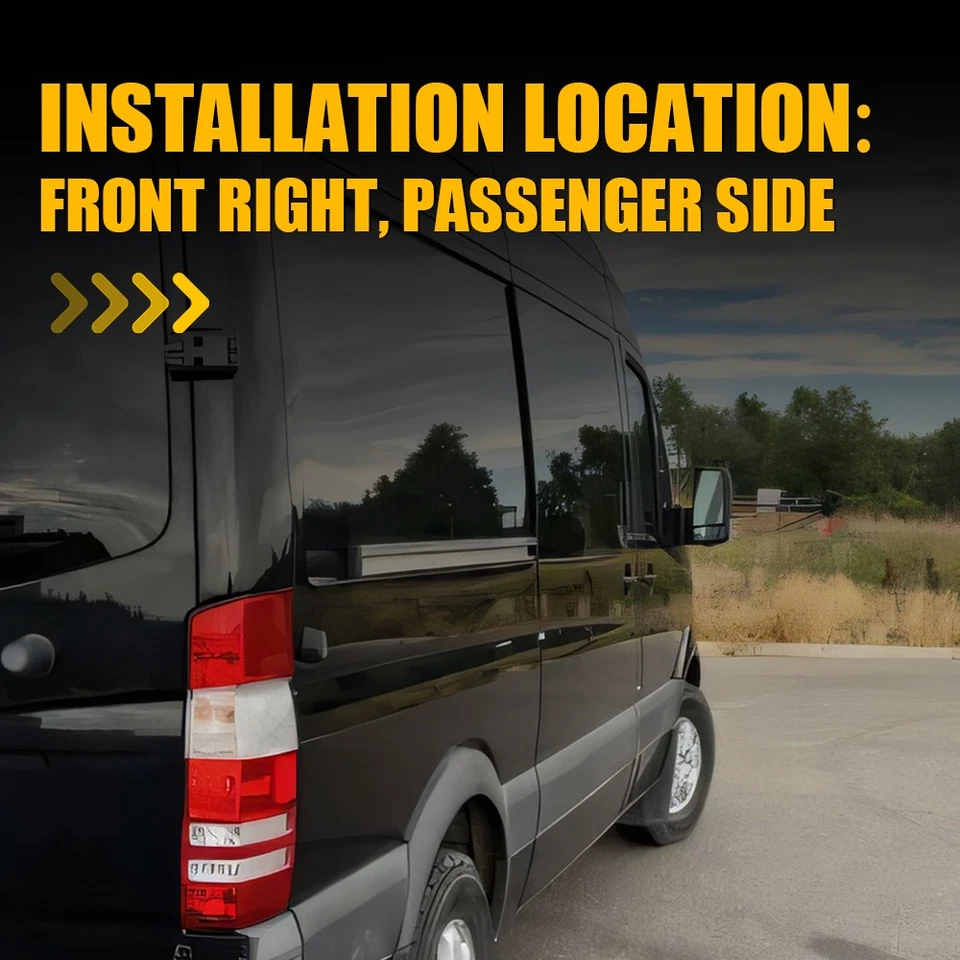 Espejo retrovisor lateral derecho vidrio térmico para Mercedes-Benz Sprinter 2500 3500 10-18 1~10X Foto 3 de 4