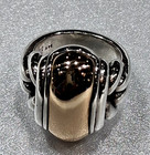 James Avery Sterling Silver 14k Large Knot Ring Gold Dome Size 6.5 Weight 17.4g — photo 3