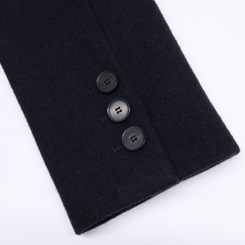 Christian Dior 951M19A1007 Wool big collar single coat 34 Navy - Picture 8 of 8