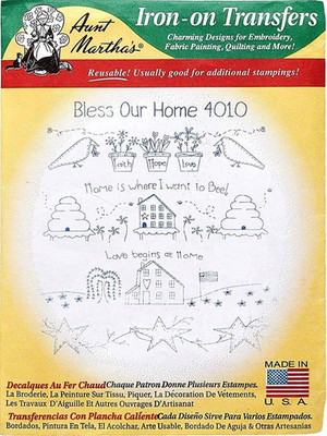 Hot Iron Embroidery Transfers 4010 Bless Our Home