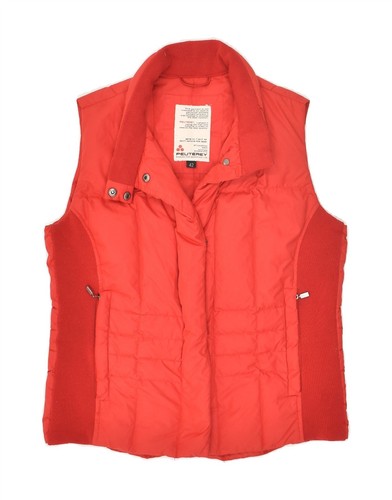 PEUTEREY Womens Padded Gilet IT 42 Medium Red Polyester AD07