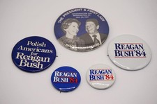 Lot of 5 Ronald Reagan George Bush Political Pinback Pin
