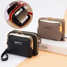 Women Coin Purse Change Wallet Small Leather Zipper Card Holder Keychain Wallets