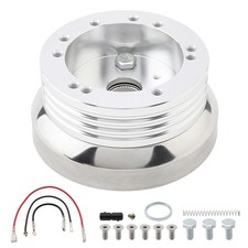 Silver 5 6 Hole Billet Steering Wheel Hub Adapter Universal