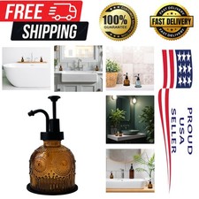 Vintage Soap Dispenser for Bathroom,Glass Kitchen Soap Dispenser with Pump,Fa...