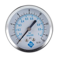 "Eurowagens Wasser Druckanzeige 1/4\" Npt-Gewinde RüCkmontage 0-15 Psi"