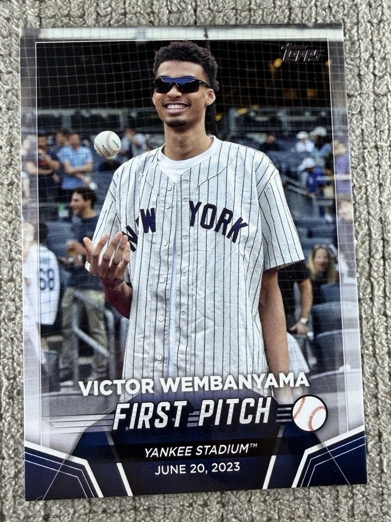 Victor Wembanyama 2024 Topps #FP-1 First Pitch New York Yankees