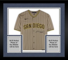 Framed Kruz Schoolcraft San Diego Padres Autographed Tan Nike Replica Jersey