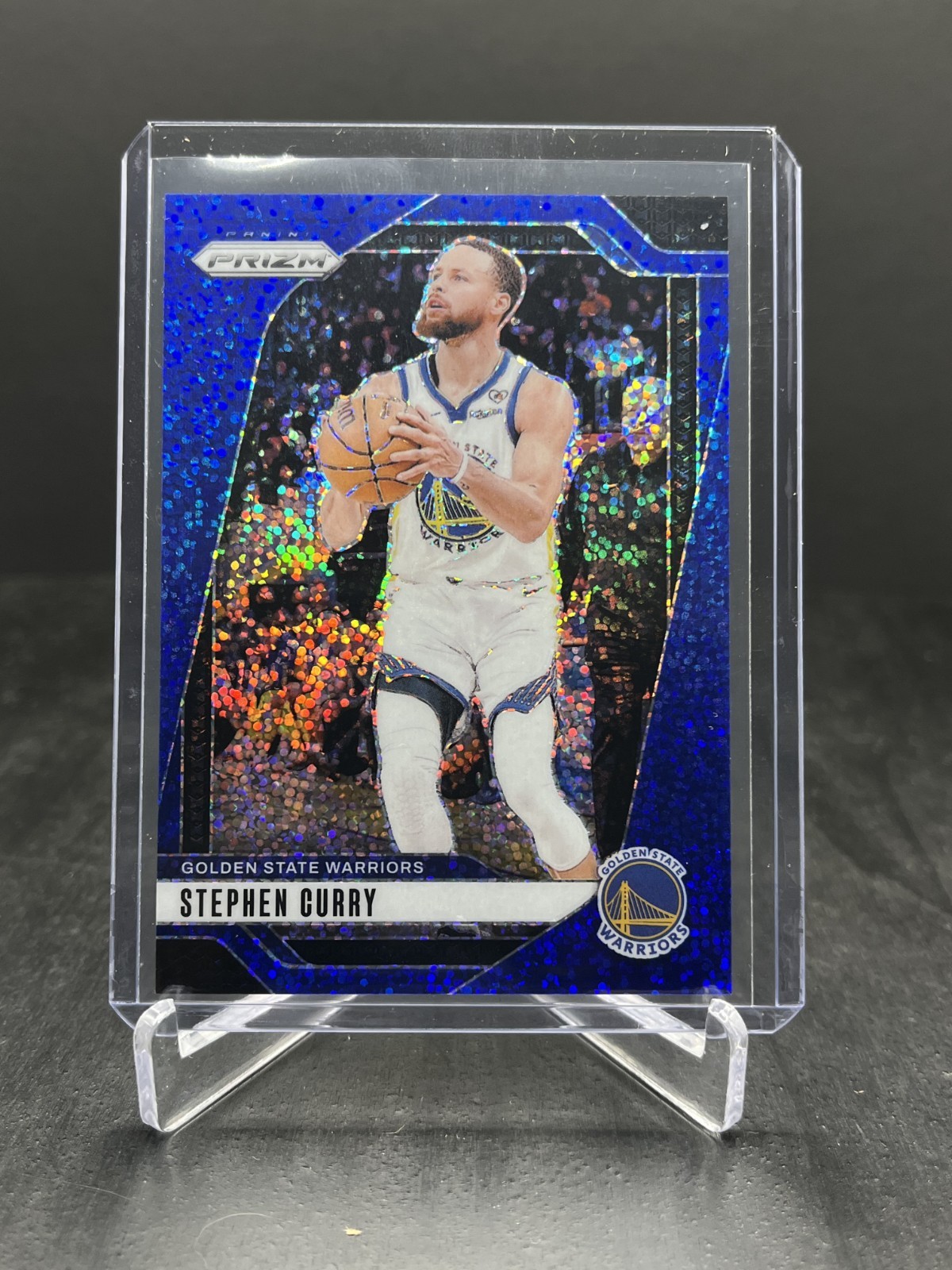 2024-25 Panini Prizm Basketball Stephen Curry Blue Sparkle 140/144 #134