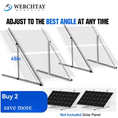#ad #ad 2 Set Solar Panel RV Tilt Mount（45in）Brackets Roof Flat Surface Adjustable Frame $59.59