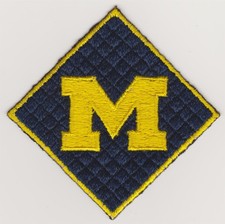 Michigan Wolverines 2 3/4" Letter M Embroidered Iron On Patch New  153