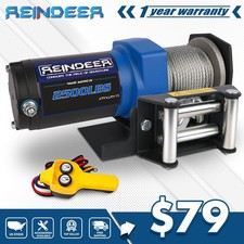 REINDEER 2500lbs Electric Winch Steel Cable 1...