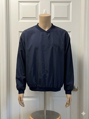 Lee Vintage Olympics Sport Pullover Navy Windbreaker Jacket Size Large USA