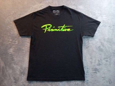 Primitive Shirt Adult Mens Large Black Green Rick and Morty Collaboration