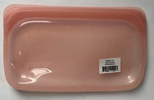 NWT Stasher 100% Silicone Reusable Food Bag Snack Size Storage Papaya Orange
